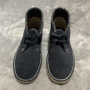 Clarks Originals Desert Boot Shoes Womens  6 Blue Sashiko Suede Lace Up Pattern‎